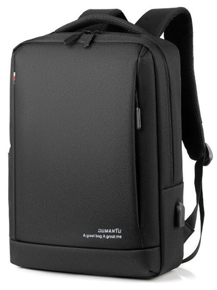 Unisex Fashion Large Capacity USB Charging Backpack Solid Color Business Laptop Backpack High Quality School Travel Shoulder Bag