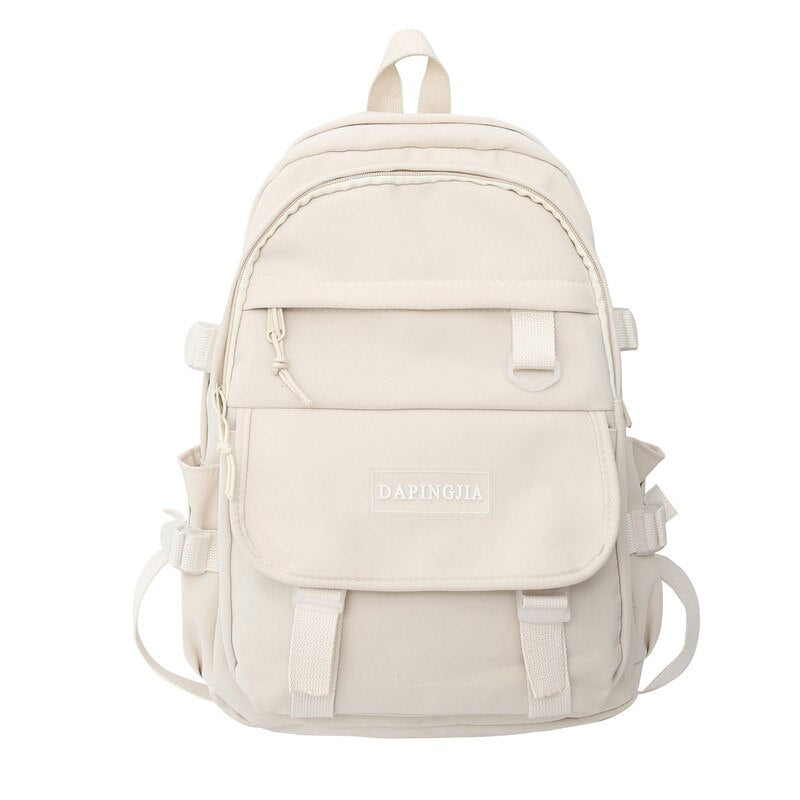 Cool Female Waterproof Backpack White College Backpacks Trendy Lady Laptop Book Girl Travel Student Bag Fashion Women School Bag