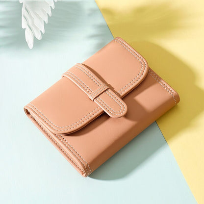 New Fashion Tri-fold Wallet For Women&#39;s PU Leather Small Short Wallets Mini Coin Purse Card Holder Ladies Clutch Purses Female