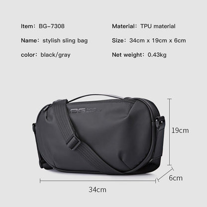 BANGE Men&#39;s Waterproof Crossbody Bag Oxford Large Capacity Multifunction Anti-theft Sling Shoulder Messenger Chest Bag Pack