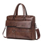 New Retro Leather Briefcase Men&#39;s Business Handbag Computer Bag Messenger Bag Shoulder Bag For 14 Inch Computer IPAD