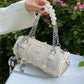 High-quality Ladies Pearl Chain Shoulder Bag  New Fashion Hand-held Handbag Hot-selling Messenger Hand Bag Cylinder Bag