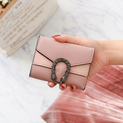 New Solid Color Small Wallet Women Short Korean Retro Folding Coin Wallet Handbags Women Bags Designer Wallets for Women