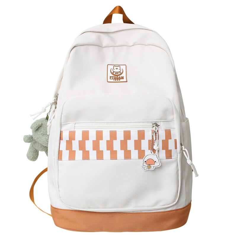 Lady Plaid Cute Book Bag Women Harajuku Trendy Cool Packet Girl Travel School Bag Female Laptop Lattice College Backpack Fashion