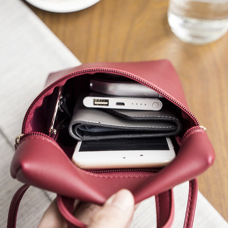Vintage Small Crossbody Bag Shopping Lady Purse Phone Bag Fashion PU Leather Solid Color Wallet Versatile Shoulder Bag bolsos