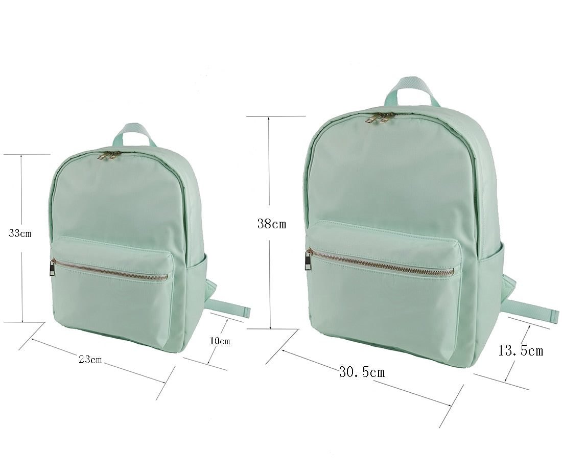 High Quality New Waterproof Nylon Women Backpack Female Travel Bag Backpacks Schoolbag for Teenage Girls Solid Color Bookbag