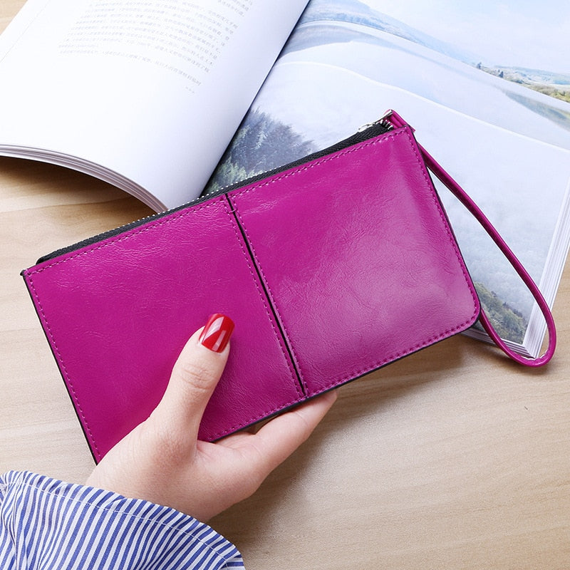 Luxury Women&#39;s Wallet Ladies PU Leather Long Women&#39;s Mobile Phone Bag Card Bag Handbag Fashion Convenient Wallet Women