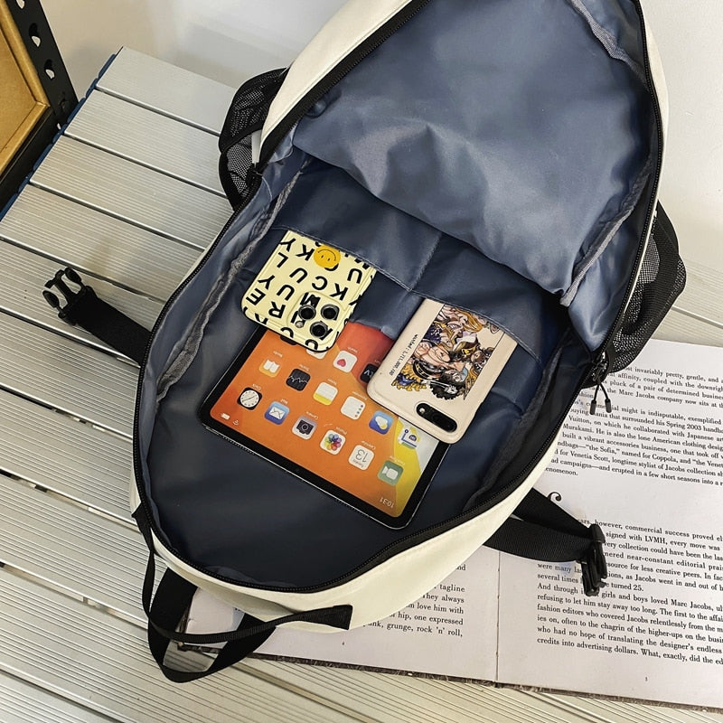 Girl Boy Laptop High Capacity School Bag Trendy Lady Backpack New Male Women College Backpack Fashion Female Men Travel Book Bag