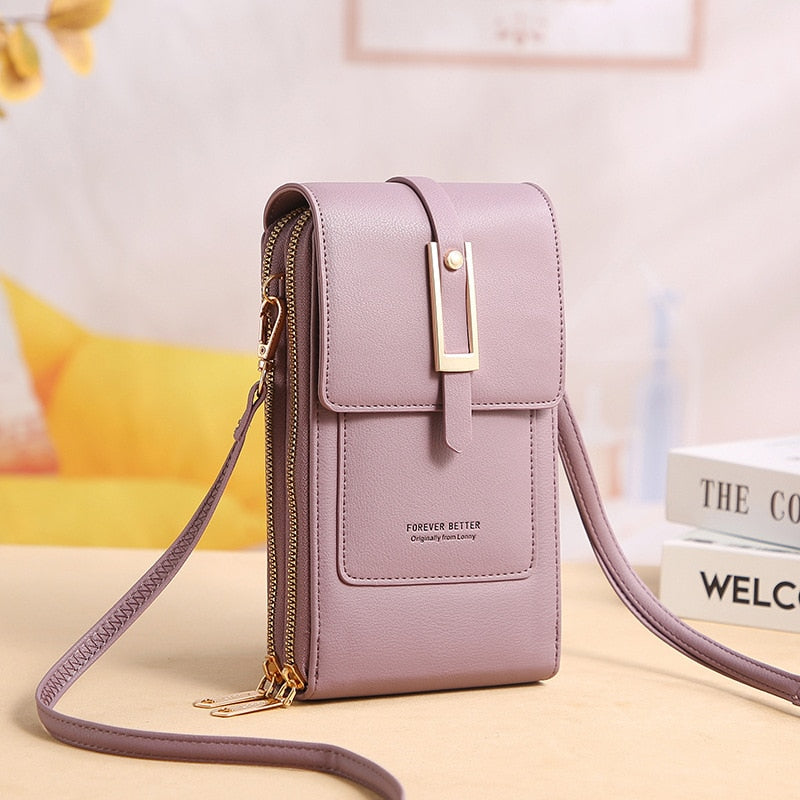 Women Wallet Brand Touchable Mobile Phone Bags Small Card Holders  Handbag Purse Clutch Wallets Messenger Shoulder Bag Female