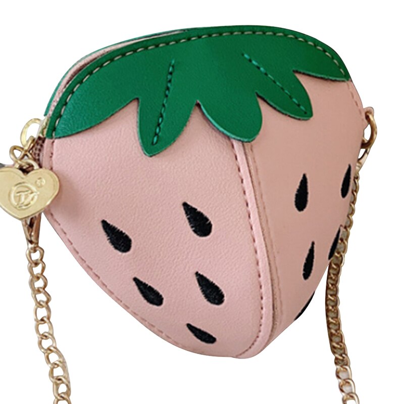 Women Bag Creative Cute Little Strawberry Shape Crossbody Bag Small Women Shoulder Bag Phone Pouch