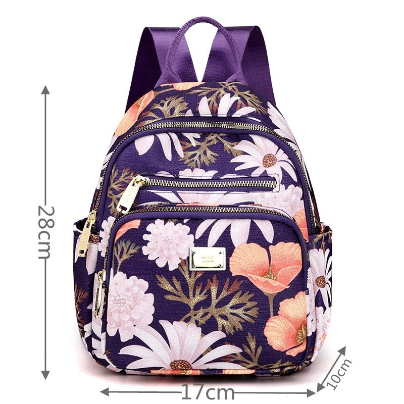 Fashion Women Soft Nylon Small Backpack Designers Brand Multifunction Solid School Bags for Teenage Girls Mochila Feminina