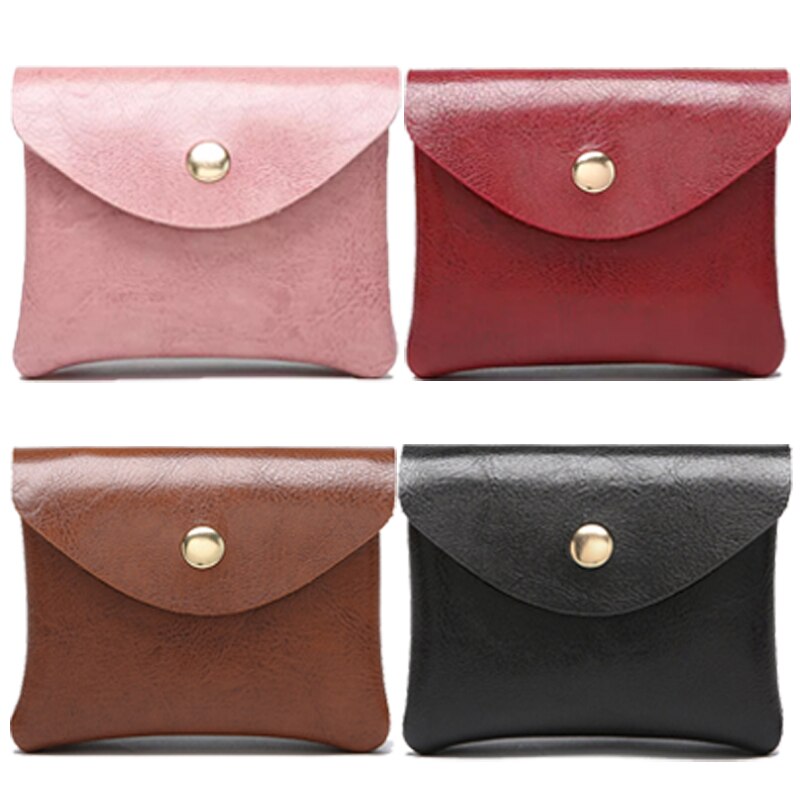 PU Leather Men Wallets Women Mini Wallet Double Layer ID/Credit Card Holders Coin Purse Pouch Storage Bag Short Business Purses