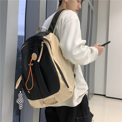 DCIMOR Cute Women Backpacks Men Multi-Pocket Cool Nylon School Backpack for Student Kawaii Laptop Bag Female Girls Book Mochilas