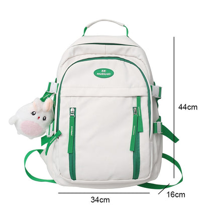 Fashion Multiple Pockets Waterproof Nylon Women Backpack Female Large Capacity Portable Travel Bag High School Bookbag Schoolbag