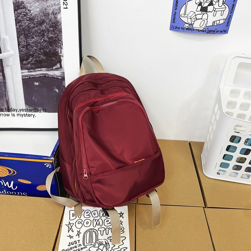 College Backpack Ladies Harajuku Cute Man Nylon Bag Female Laptop Fashion Girl Fabric Student Backpack Women Travel Teen Bags