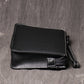 New Design Men&#39;s Daily Clutch Bag Vintage Envelope Bag Fashion Simple Handbag Male Genuine Leather  Black Casual Travel Bag