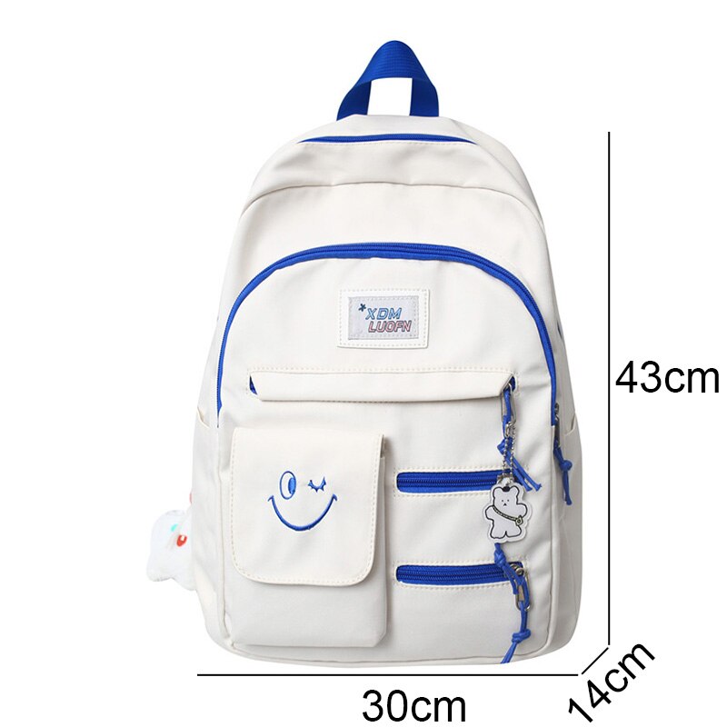 Women Backpack Trendy School Bag Female Cute Laptop College Backpack Girl Travel Book Bags Fashion Lady Nylon Student Bags