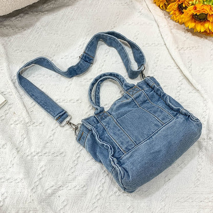 Denim Jeans Shoulder Crossbody Bag Girl Fashion Luxury Design Totes For Women Casual Large Capacity Shopping Handbag and Purse