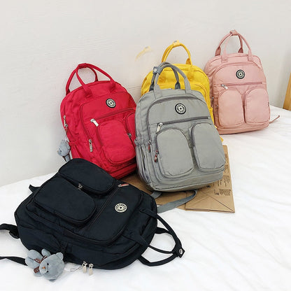 Women Backpacks Multi-Pocket Nylon School Fashion Backpacks for Student Female Girls Kawaii Laptop Book Pack