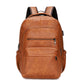 Hi-Q Men Backpack PU Leather Bagpack Large laptop Backpacks Male Mochilas Casual Schoolbag For Teenagers Boys Brown Black