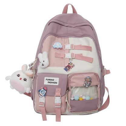 New Women Waterproof Cute Transparent Leisure School Bag Fashion Girl Travel Laptop Backpack Female Trendy Book Bag Lady College