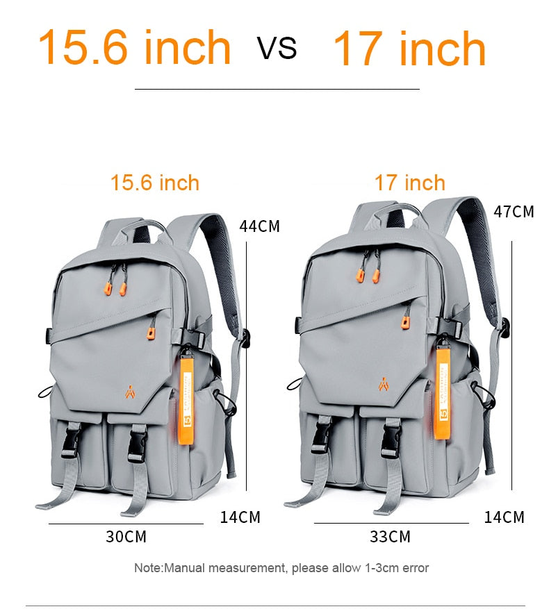 Male Mochila 15.6 16 17 Inch Laptop Backpacks Extra Large Anti-Theft Business Travel School Backpack Bag with USB Charging Port