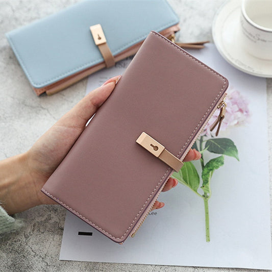 Long Women&#39;s Wallet Female Purses Tassel Coin Purse Card Holder Wallets PU Leather Clutch Money Bag Purses Card Holder carteira