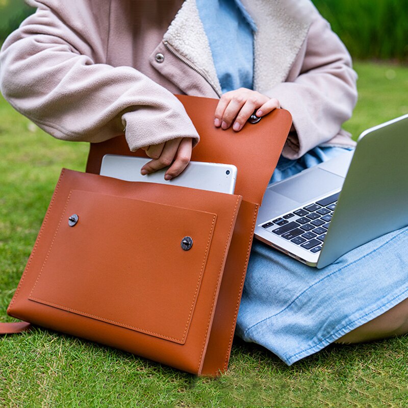 13 inch Laptop Case Sleeves Simple Business Handbag Fashion Book Air Waterproof Notebook Cover Bag Shockproof Tablet Case Stuff