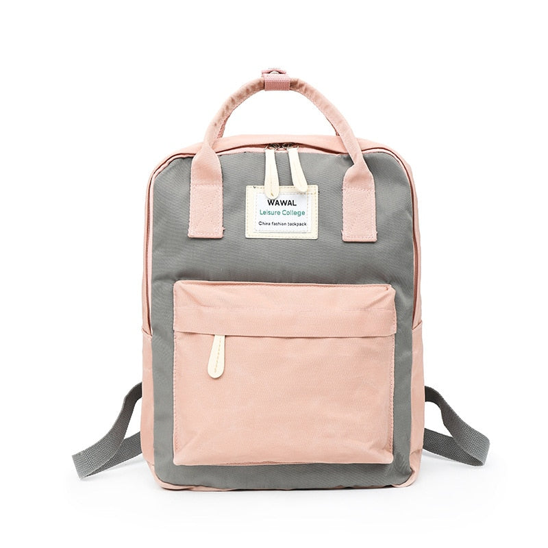 Moonbiffy Girl Boy Students School Bags Women Canvas Waterproof Backpack Wild Little Fresh Travel Soft Back Outdoor Gift Storage