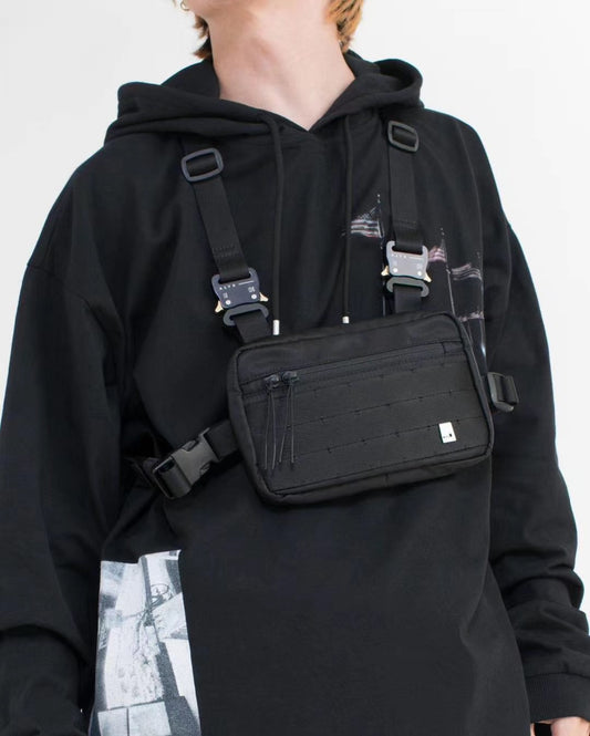 1017 ALYX 9SM Safety Buckle CLASSIC CHEST Bag Men Women Nylon Adjustable Bandage ALYX Backpacks Zipper Closure Mesh Detail Metal