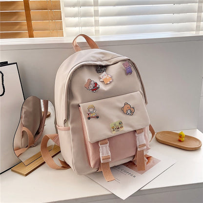 Schoolbag Female Korean Version High School Student Backpack Ins Fengsen Department Japanese Junior High School Student Backpack