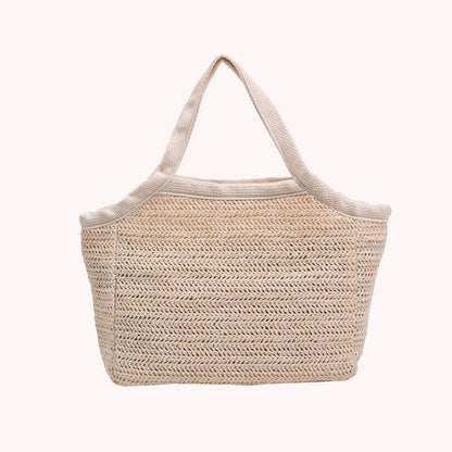 Summer Women Straw Handbag Boho Beach Holiday Female Woven Handle Tote Purses for Women Storage Handmade Tote