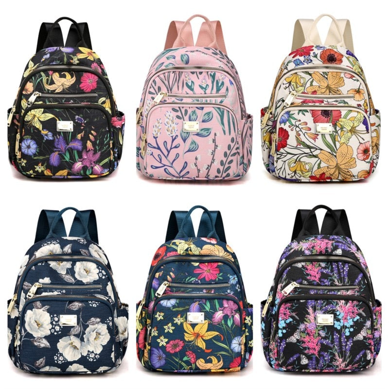 Fashion Women Soft Nylon Small Backpack Designers Brand Multifunction Solid School Bags for Teenage Girls Mochila Feminina