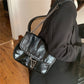 New Rhombus Black Rock Soft Single Shoulder Crossbody Pack Chain Bag Luxury bags Handbags for Woman PU women Leather Messenger
