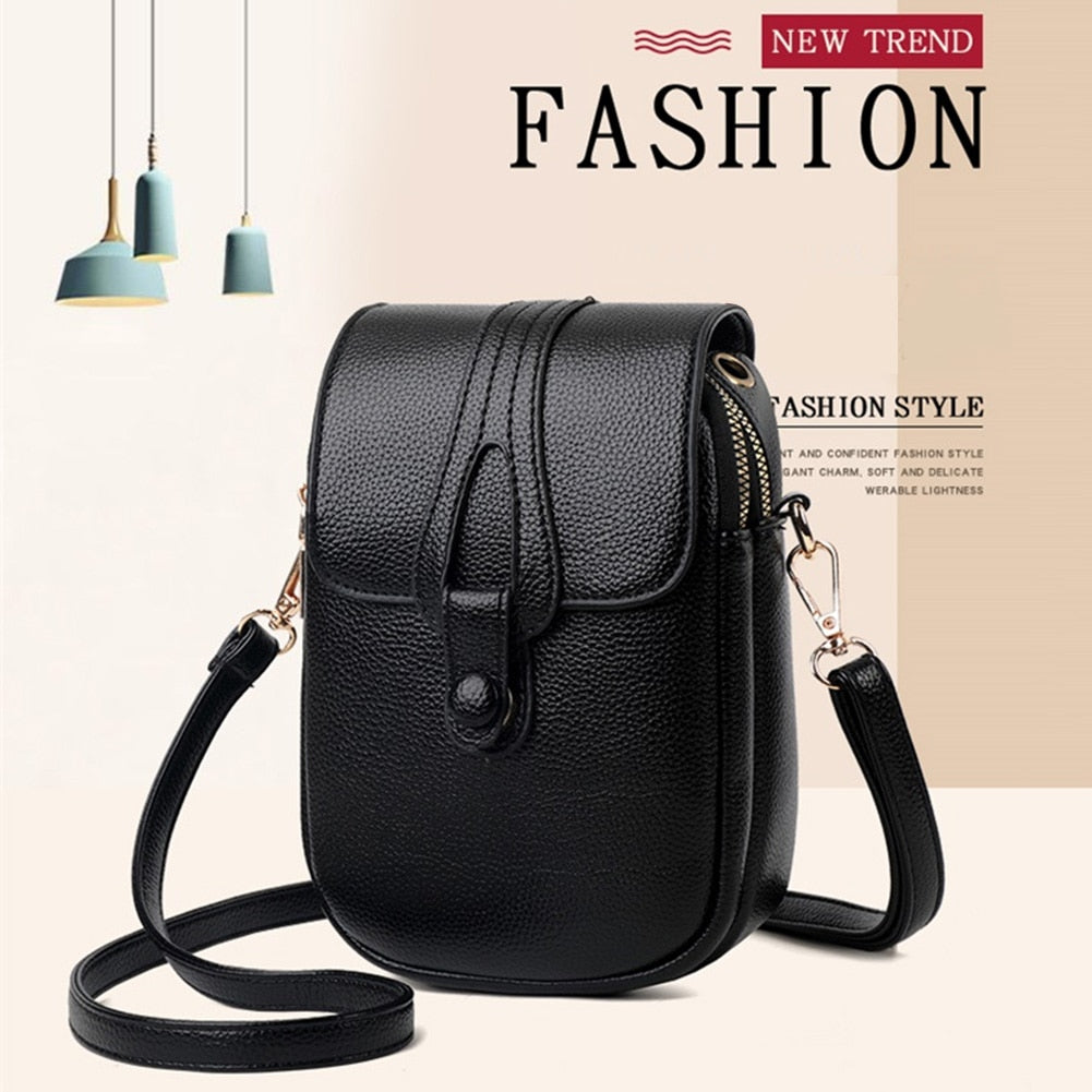 PU Handbags Women Small Crossbody Bag Ladies Shoulder Messenger Phone Pouch for Women Fashionable Decoration