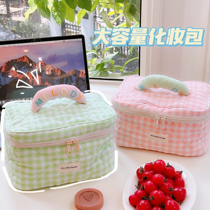 New Large-capacity Korean Wind Cotton Cosmetic Bags Females Travel Toilet Makeup Storage Pouch For Women’s Make Up Case Box