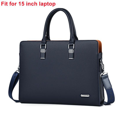 Oyixinger Men&#39;s Bag Fashion Leather Shoulder Bag For Man Business Briefcase For 14 15 inch Laptop Casual Large Capacity Handbag