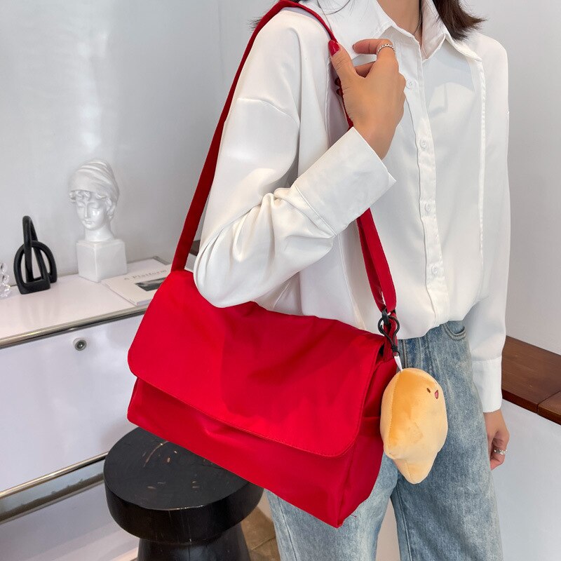 Luxury Tote Shoulder Bag for Women Canvas Casual Solid Women&#39;s Handags Simple Totes Travel Large Capacity Female Crossbody Bag