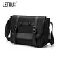 Cross Body Bags Men Sling Canvas Bag Fashion Vintage Leather Business Casual Travel Messenger Bag Shoulder Bag Casual Bag