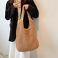 New one shoulder straw woven bag Mori series hand woven bag leisure and versatile high-capacity shopping beach bag women&#39;s bag