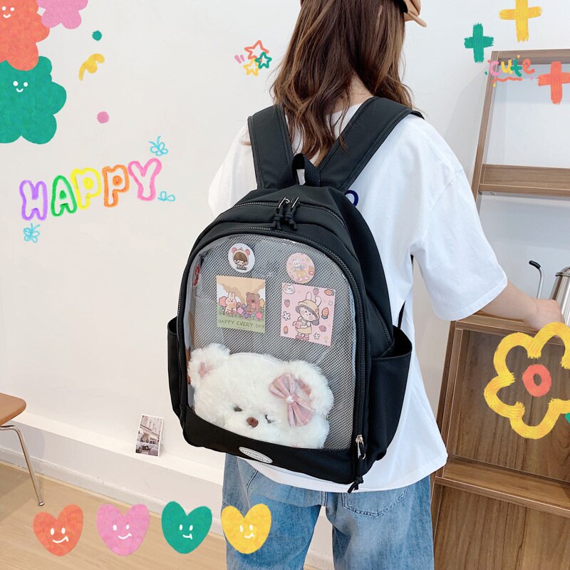 Kawaii Ita Backpack Japanese Women Backpack Double Sided Design Cute High Quality Student School Bag