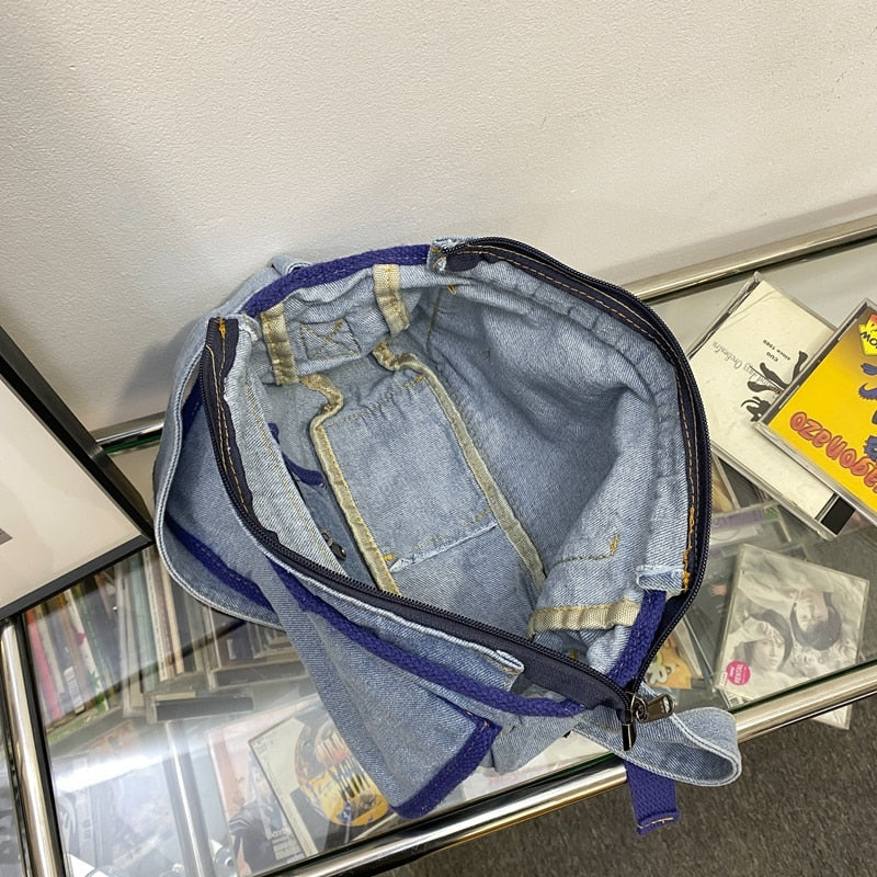 Denim bag Crossbody Bags Youth Fashion Jean Casual Small Mini Square Ladies Shoulder Bag Women Messenger Bags