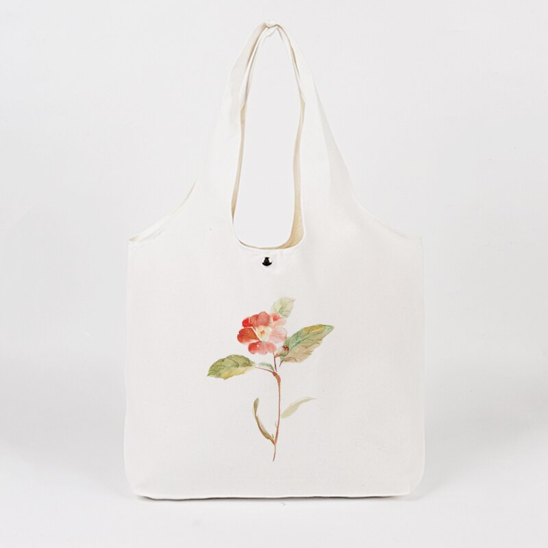 Women Printed  Casual Shopping bag Female Handbags Shoulder Fashion Style Flower Graphic Canvas Girl Bag