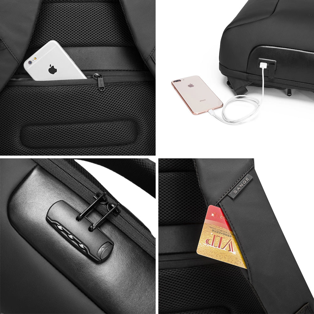 Business Backpack Men Luxury Anti-theft Waterproof School Laptop Backpacks USB Charging Travel Bag Aesthetic Backpack Design