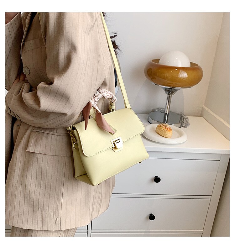 Solid Fashion Women Crossbody Bags Woman Spring New Brand Female Handbags Small Flap PU Leather Casual Women&#39;s Shoulder Bag