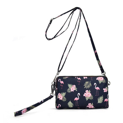 Women Mobile Phone Bag Coin Purse Ladies Long Wallet Fabric Shoulder Bag Clutch Bag