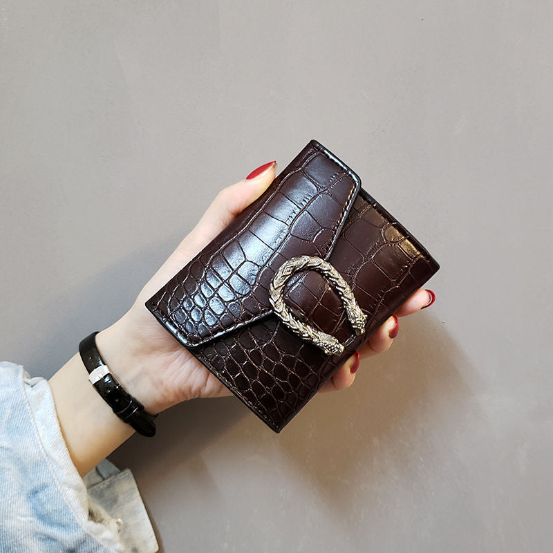 New Solid Color Small Wallet Women Short Korean Retro Folding Coin Wallet Handbags Women Bags Designer Wallets for Women