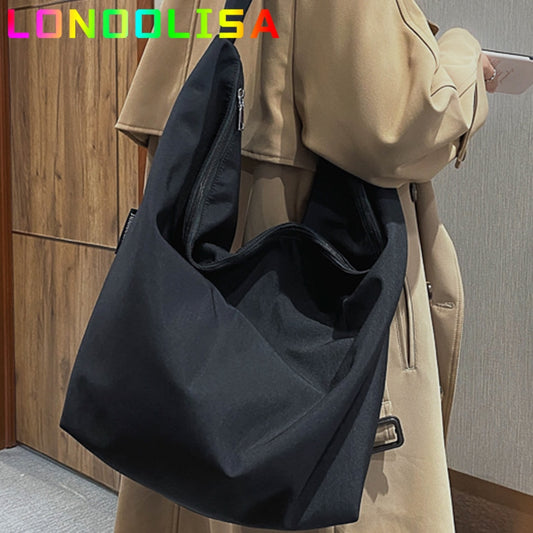 New Canvas Totes Bags Women Casual Wild Ladies Hobos Handbags Large Capacity Shoulder Girls Sac Simple Female Messenger Bag