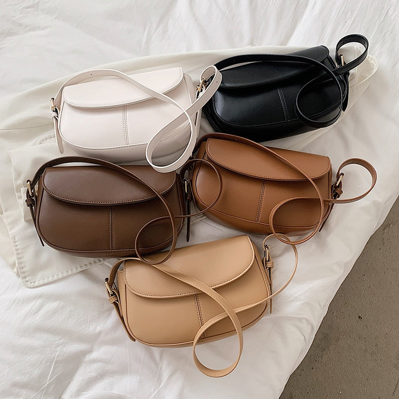 HOCODO Quality Pu Leather Shoulder Bag For Women Solid Color Handbag Female Simple Cross Body Bag Multifunction Women&#39;S Bag