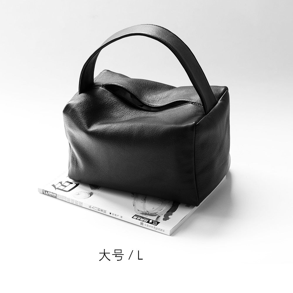 High Quality 100% Cowhide Tote Leather Office Phone Bag Ladies Handbag Soft Leather Bag Carrying Case